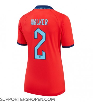 England Kyle Walker #2 Borta Matchtröja Dam VM 2022 Kortärmad